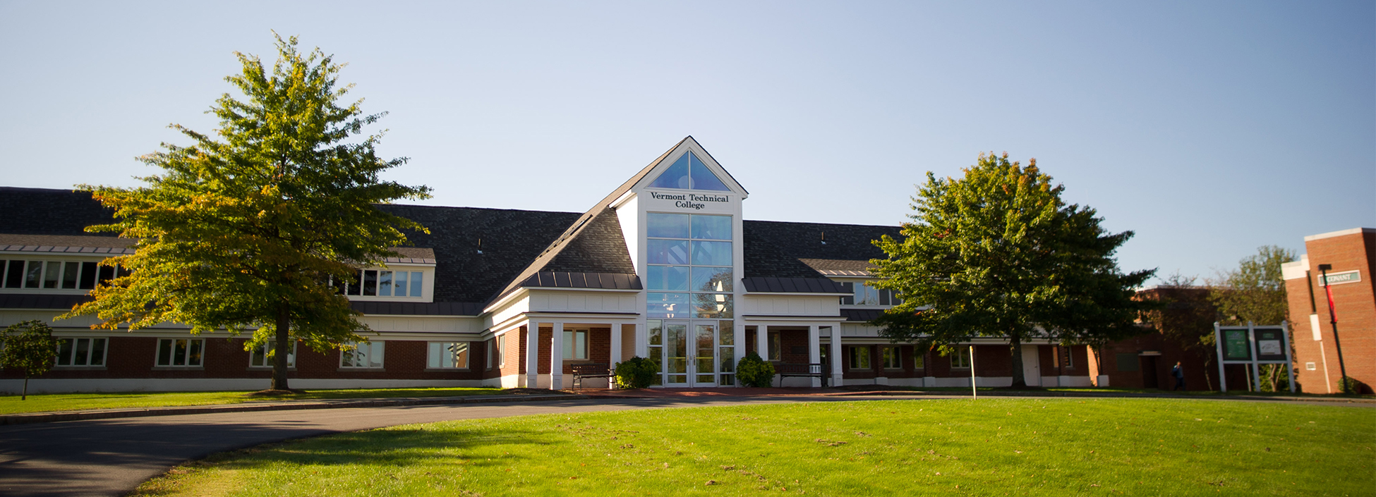 The administration building on Vermont Tech's main campus in Randolph Center.