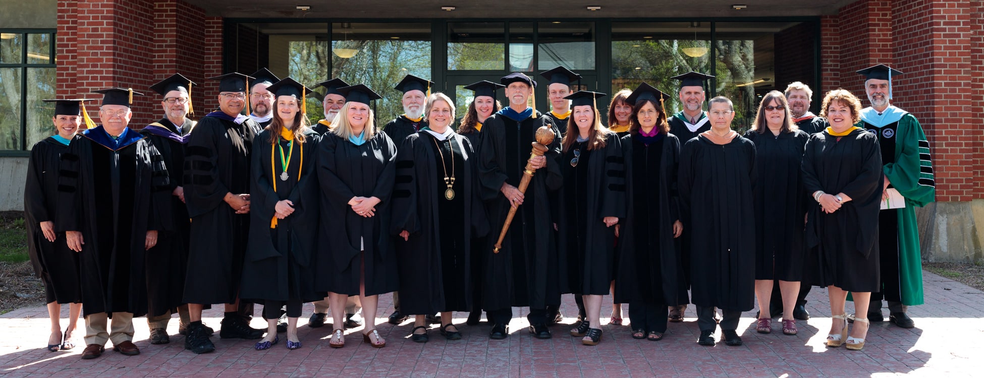 Group photo of graduates in robes