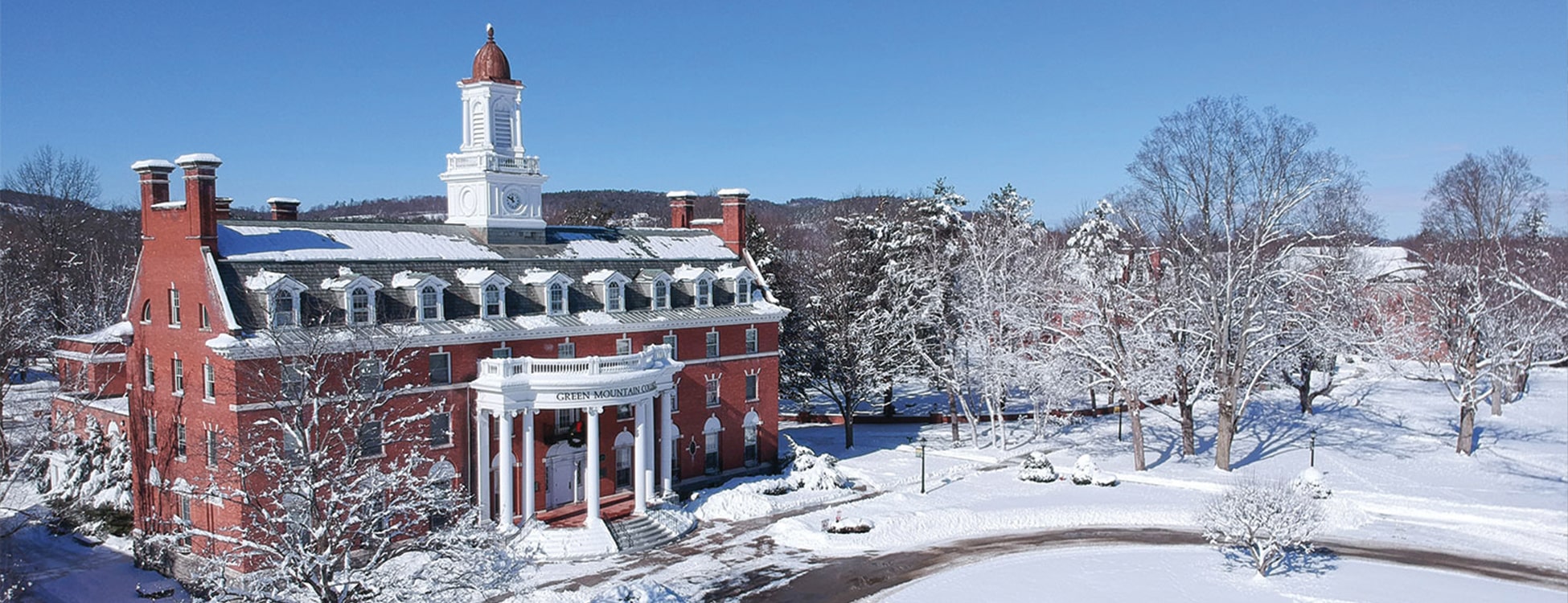 Green Mountain College, snow, winter