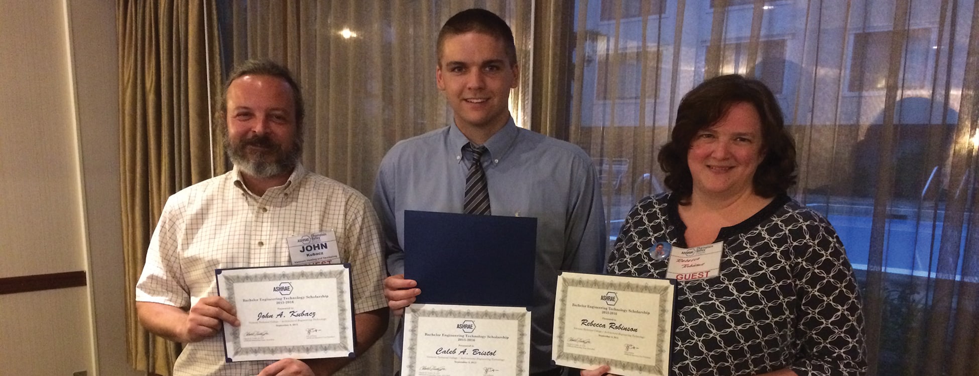 architectural engineering technology, student winners, ASHRAE