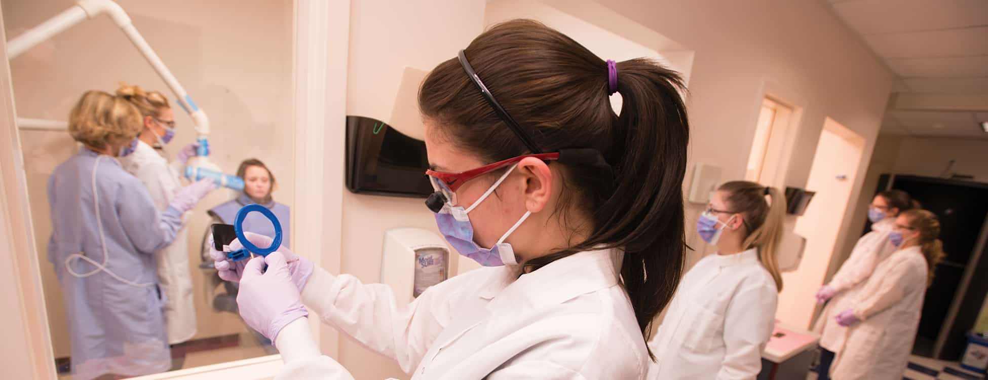 dental hygiene, female student, laboratory, hands on, xray