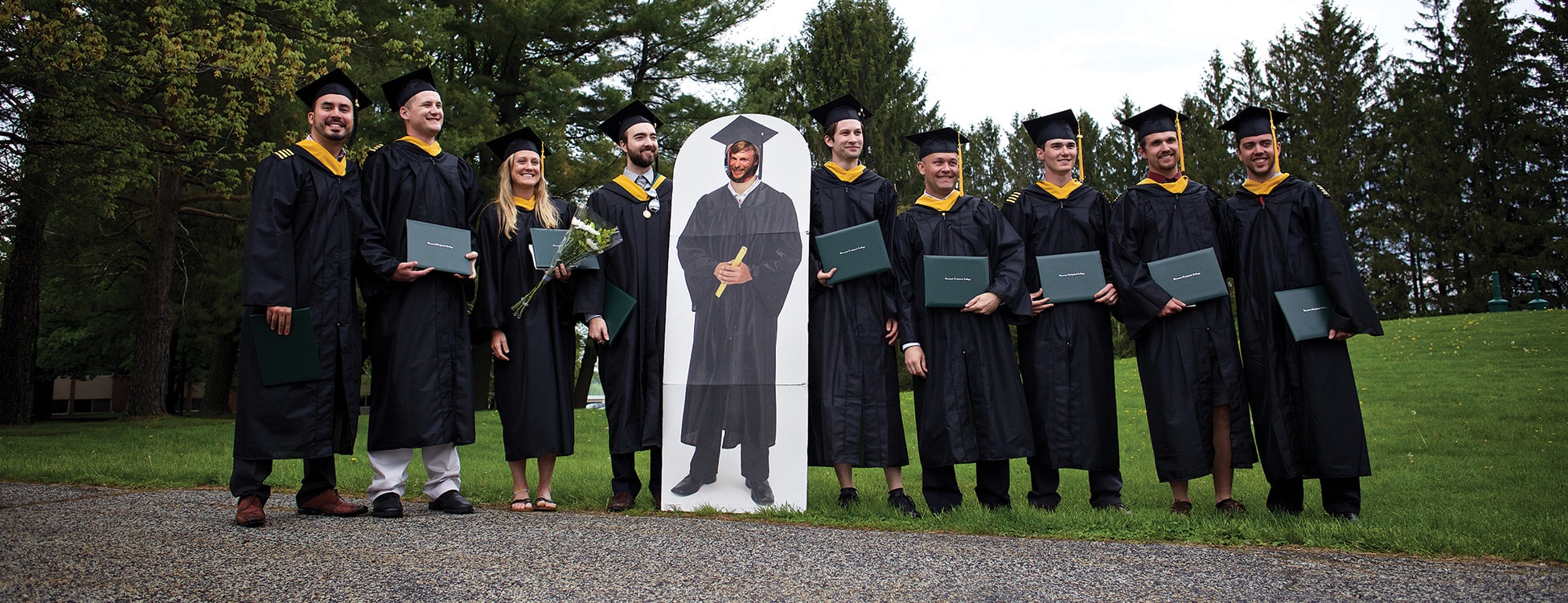 Professional Pilot technology, graduation, commencement, group photo