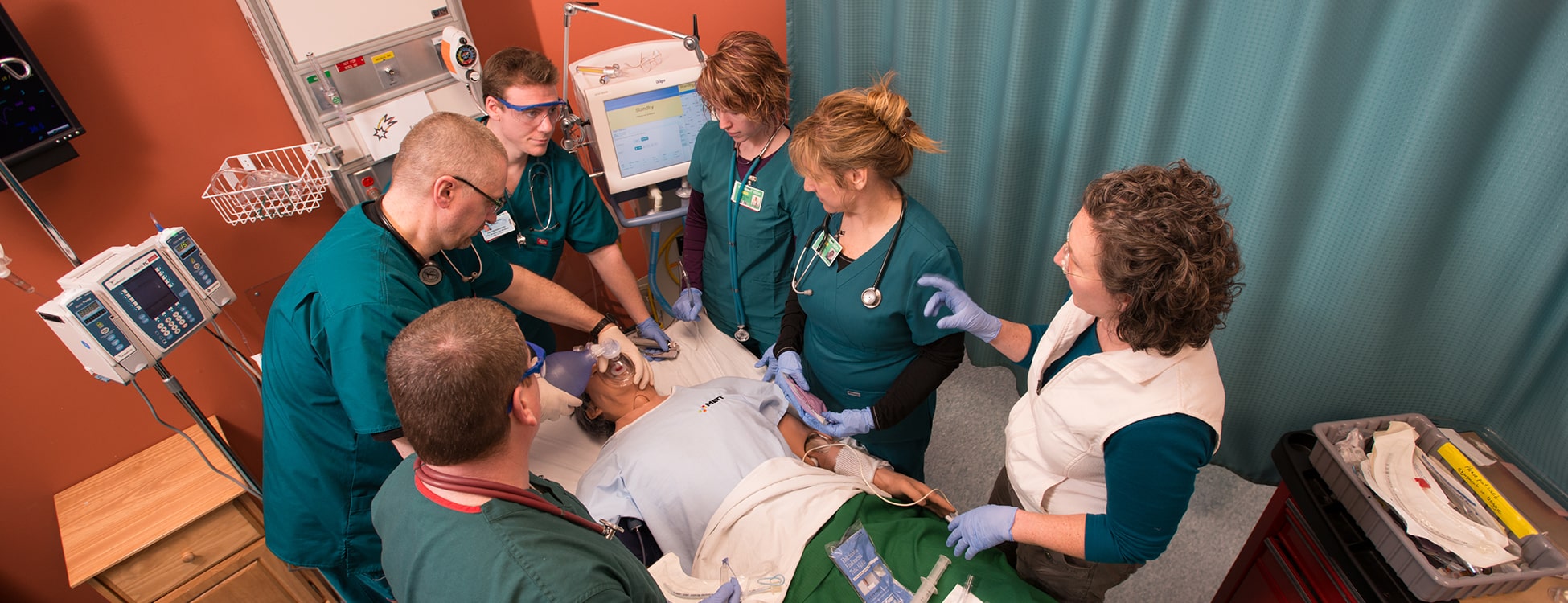 Respiratory therapy, students, simulation, Williston campus