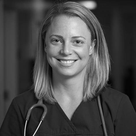 Female student, Ashley, stethoscope, smiling