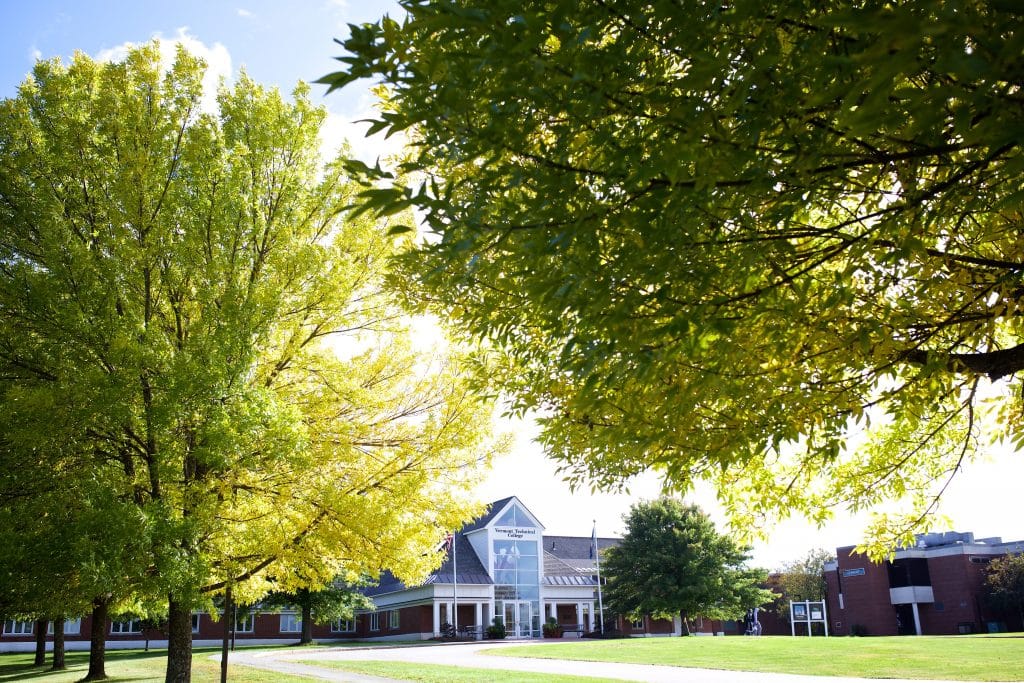 Vermont Technical College, Randolph Center, Administration building, trees