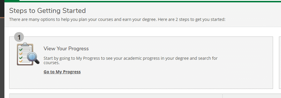 my progress information for student self service portal